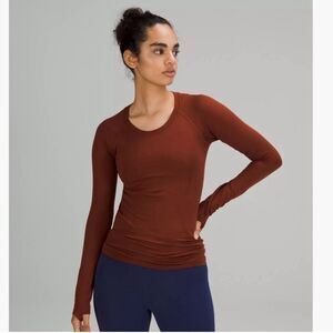 Lululemon long sleeve swiftly tech date brown size 10